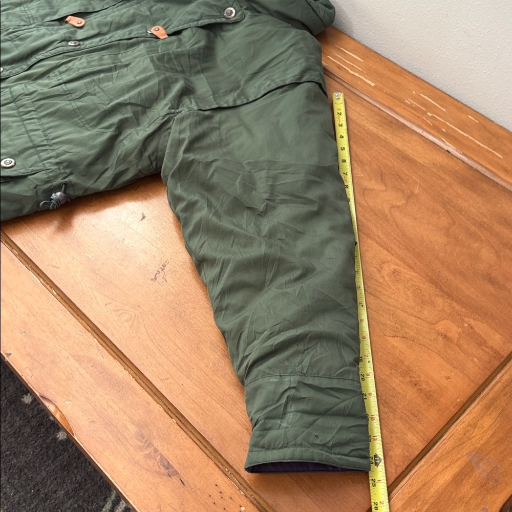 Cabela’s Down Green Quilted Coat with Brown Accents Size XL - Picture 7 of 14